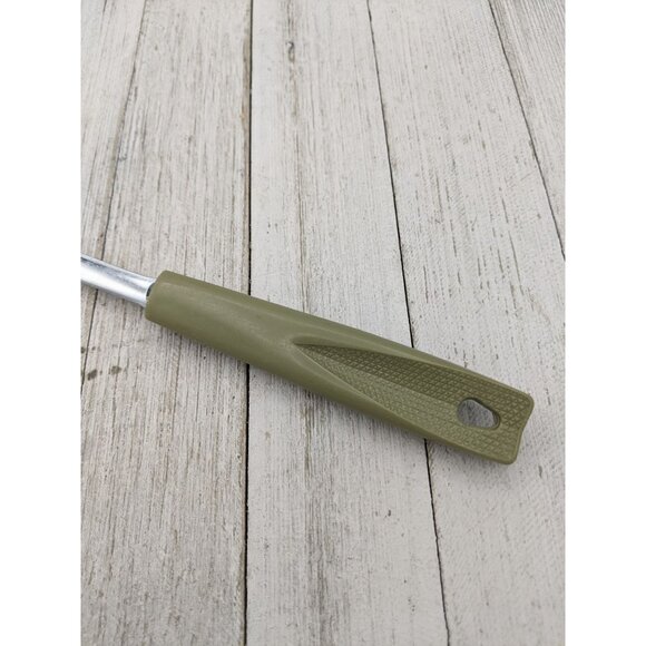 Vintage Ekco #1 Chromium Plate Green Handle Spout Ladle 10 3/4" - Picture 2 of 7